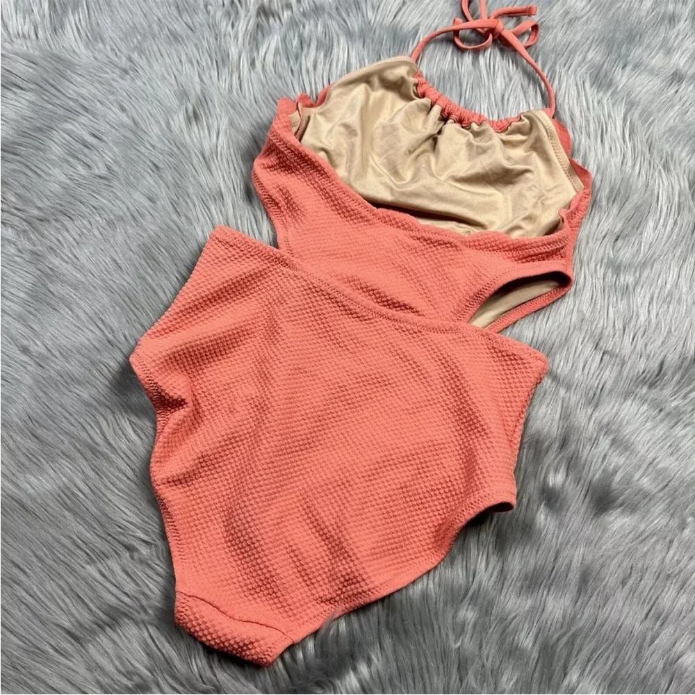 Old Navy Girls Scalloped Edge Cut Out One Piece Swimsuit Size L 10/12
